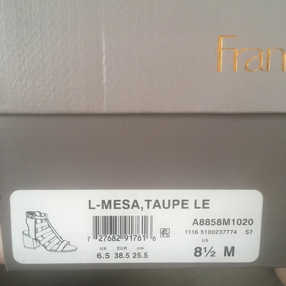 Franco Sarto NIB Taupe Mesa Strappy Sandals - Picture 7 of 7